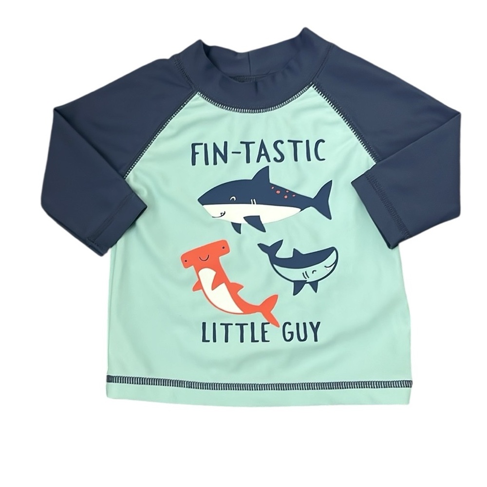 Shark's Swim Top Only Carter's - Size 3 Months